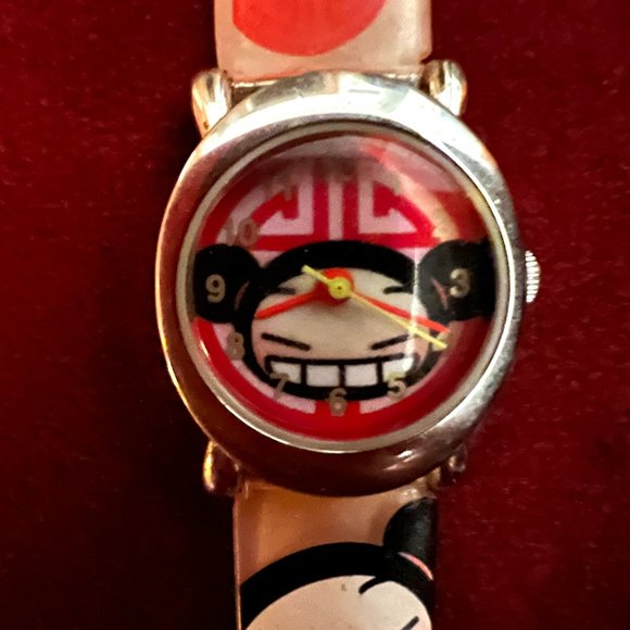 Rare Vintage Pucca Anime Cartoon Pink & Red Watch - Excellent Cond. - Picture 6 of 12